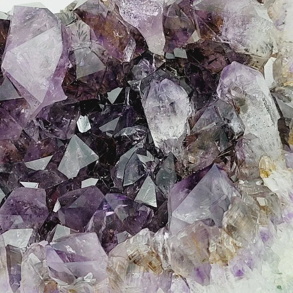 Raw Amethyst Quartz Geode Natural Specimen Medium to Dark Mineral 5x3x2